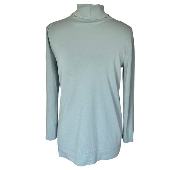 J. Jill Perfect Pima Turtleneck Pocket Tunic Sz Medium Fall Winter Casual Basic - Picture 2 of 8